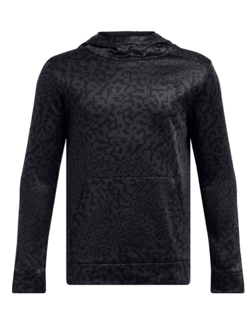 Under Armour Youth Black Pixel Pattern Fleece Crewneck Hoodie